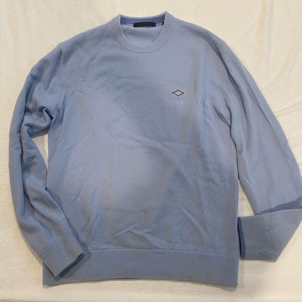 Greyson Sky Blue Cashmere Crewneck Sweater